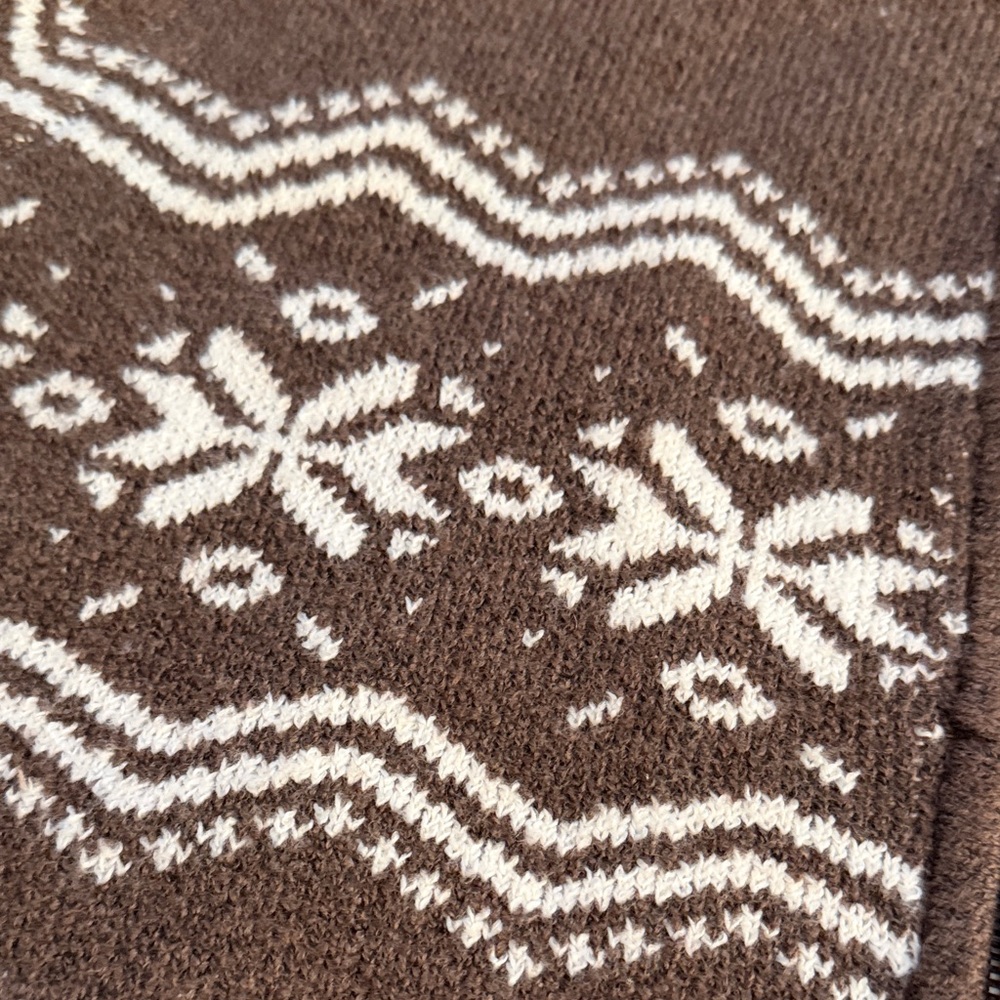 Planet Heart Mocha and Cream Knit full zip Sweater - Picture 5 of 13